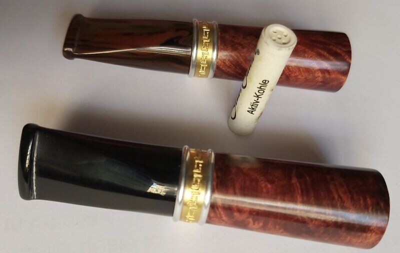 Bocchini Bocchino Sigaro Toscano Filtro Radica 6 finiture Avorio,  Cumber, Ambra, Nero