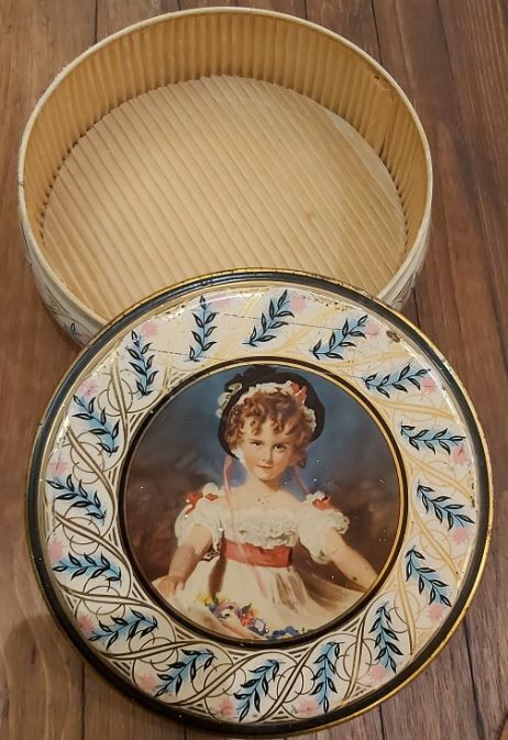 Scatola Latta Biscotti Bambina Peek Frean & Co. Ltd London Anno 1920