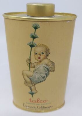 Scatola Latta Talco Speciale Bambini Borotalco 1930/40 Lavanda Coldinava Niggi Imperia