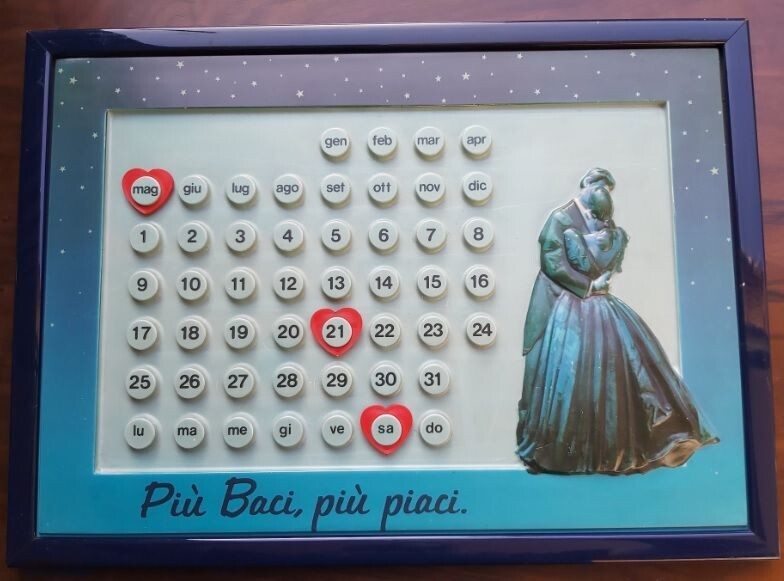 Calendario Perpetuo Baci Perugina CP2929 "Più Baci, più piaci" Vintage