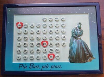 Calendario Perpetuo Baci Perugina CP2929 "Più Baci, più piaci" Vintage