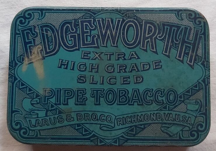 Scatola Latta Tin Box Edgeworth Pipe Tobacco Larus & Bro. Co. U.S.A. anni ’40 Vintage