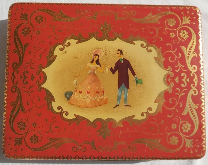 Scatola Latta Tin Box De Andreis Casanova Preti Caramelle Vintage Rara Anni '50