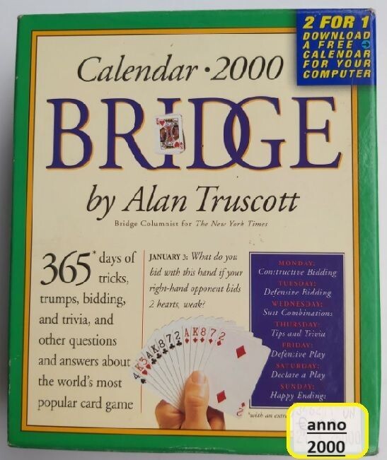 Calendario Blocco Strappo Giornaliero Muro Bridge Anno 2000 Page a Day Calendar