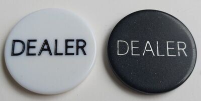 Casinò Dealer Puck Button White or Black Bianco o Nero (Texas Hold'em)
