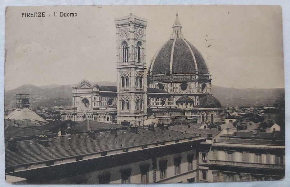 Cartolina Postale Viaggiata Firenze "Il Duomo" 1914 destinatario Cavaliere Nicola Russo Generale