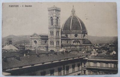 Cartolina Postale Viaggiata Firenze "Il Duomo" 1914 destinatario Cavaliere Nicola Russo Generale