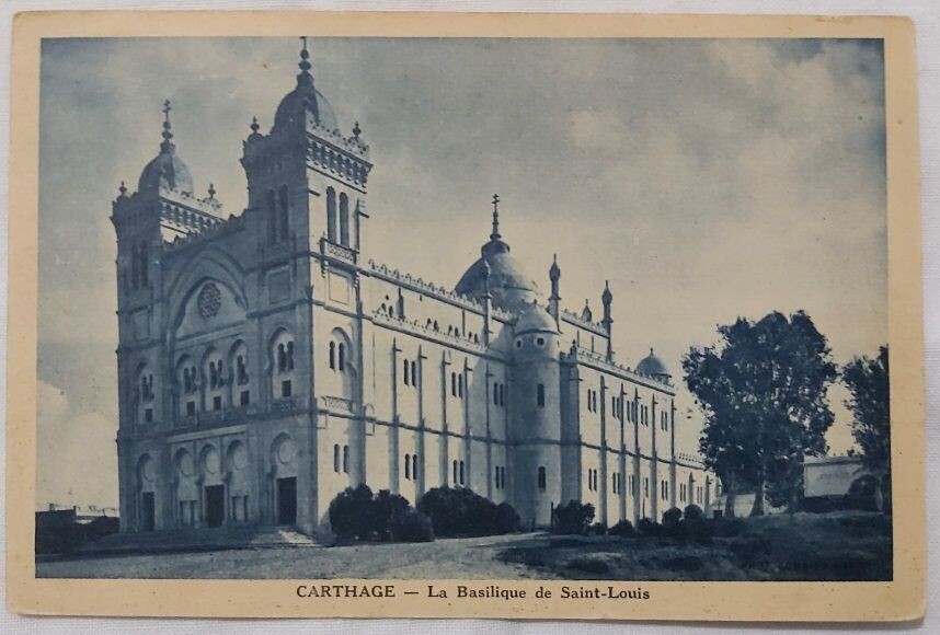 Cartolina Postale Viaggiata Cartagine Carthage La Basilique de Saint-Louis 1938