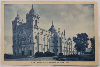 Cartolina Postale Viaggiata Cartagine Carthage La Basilique de Saint-Louis 1938