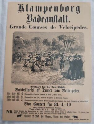 Cartolina Postale Non Viaggiata Grande Courses de Velocipedes, 1869