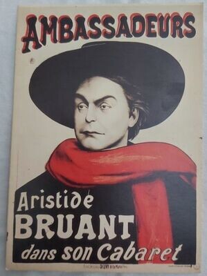Cartolina Postale Non Viaggiata Anonyme Ambassadeurs Aristde Bruant dans son cabaret Anni ’70