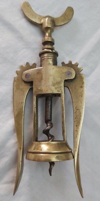 Apri Bottiglia Cavatappi Tire-Bouchon Corkscrew Leva Tappi a 2 Leve Ottone