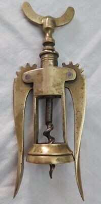 Apri Bottiglia Cavatappi Tire-Bouchon Corkscrew Leva Tappi a 2 Leve Ottone