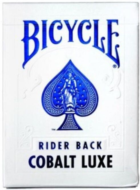 Mazzo Carte Poker Playing Cards Deck Bicycle Rider Back Metal Cobalt Luxe Blue