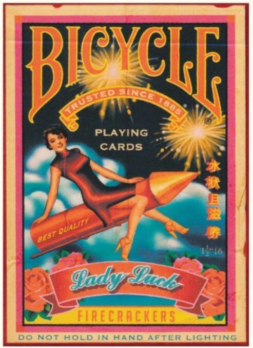 Mazzo Carte Poker Playing Cards Deck Bicycle Lady Luck Firecracker