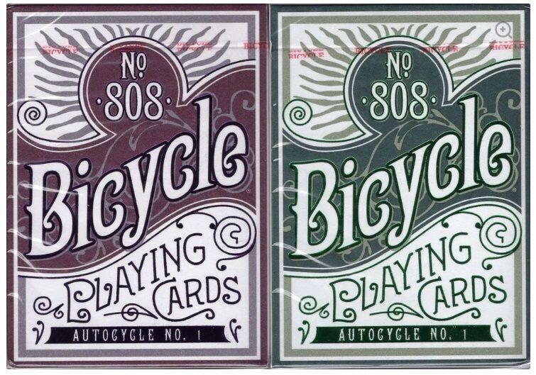 Mazzo Carte Poker Playing Cards Deck Bicycle 808 Autocycle Collector’s Tin 2 Premium Decks