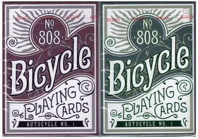 Mazzo Carte Poker Playing Cards Deck Bicycle 808 Autocycle Collector’s Tin 2 Premium Decks