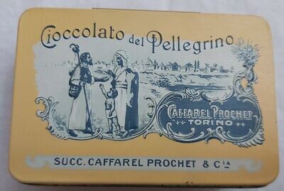 Scatola Latta Tin Box Cioccolato del Pellegrino Caffarel Prochet Torino 1996
