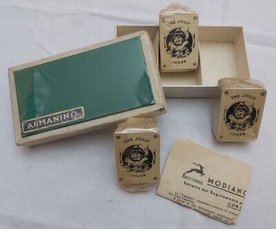 Mazzo Carte Canasta Armanino Mignon Foglietto Regole Modiano 1960