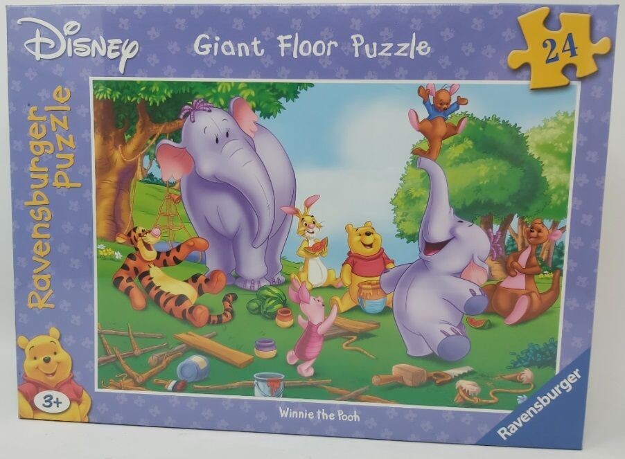 Giant Floor Puzzle Ravensburger pezzi 24 Disney "Winnie the Pooh Heffalumps" 2006