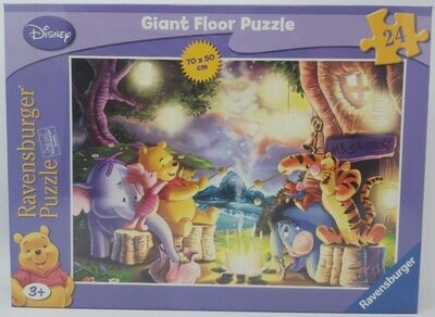 Giant Floor Puzzle Ravensburger pezzi 24  Disney "Winnie the Pooh Notte Intorno al Fuoco" 2008
