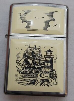 Accendino Zippo Regular Scrimshaw Ship Veliero 359