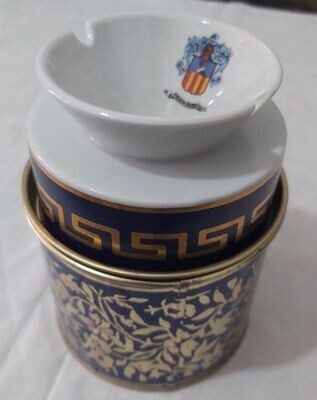 Posacenere Campari Modello Liberty Latta e Ceramica Vintage