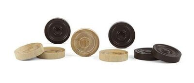Set Pedine di 24 pezzi in Bosso mm 32 Vintage