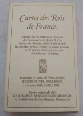 Giuoco Cartes des Rois de France 1986 Collezione Vito Arienti Edizioni del Solleone n 438/600
