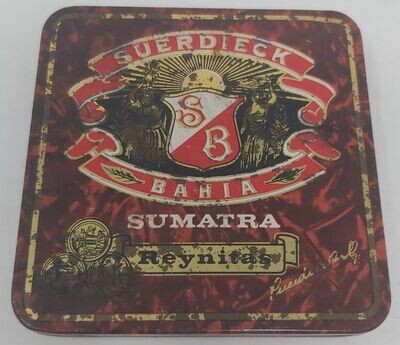 Scatola Latta Tabacco Tin Box Suerdieck Bahia Sumatra Reynitas Vintage
