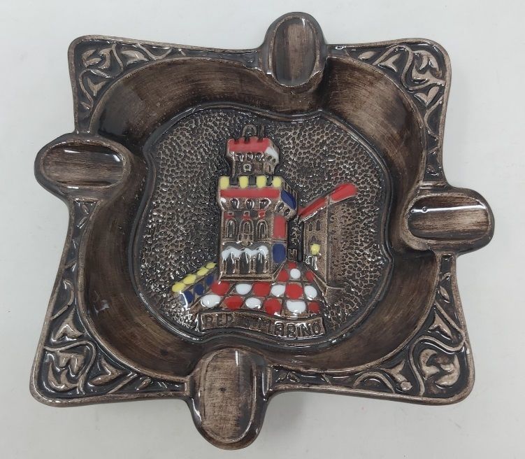 Posacenere Portacenere Souvenir Ceramica Repubblica San Marino Anni ’50