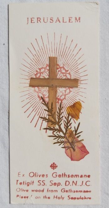 Immagine Religiosa Santino Biglietto Souvenir Jerusalem Ex Olives