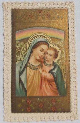 Santino Holy Card Immagine Religiosa Merlettato Souvenir Madonna del Buon Consiglio