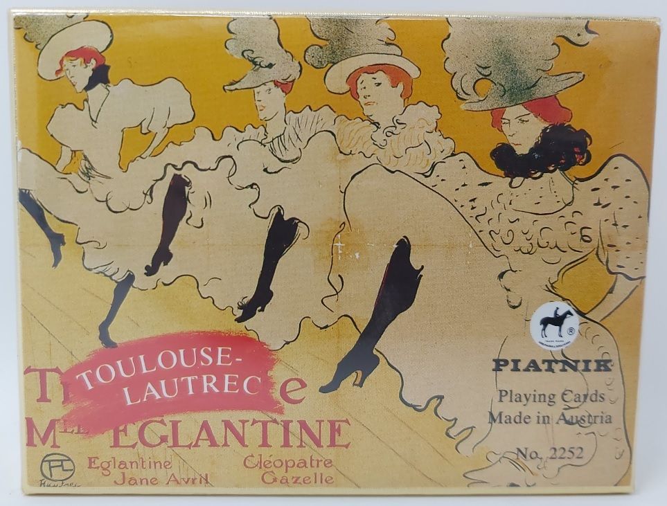 Mazzo Carte Ramino Piatnik Henri de Toulouse Lautrec Ballo Can-Can Troupe de M.lle Eglantine