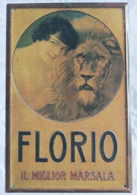 Florio Il Miglior Marsala Targa Latta Hachette Targhe Pubblicitarie Collezione Riproduzione Pubblicità