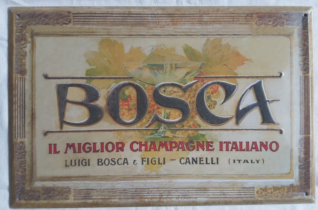 Bosca Miglior Champagne Italiano Targa Latta Hachette Targhe Pubblicitarie Collezione