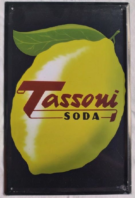 Tassoni Soda Targa Latta Hachette Targhe Pubblicitarie Collezione Riproduzione Pubblicità