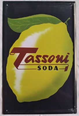 Tassoni Soda Targa Latta Hachette Targhe Pubblicitarie Collezione Riproduzione Pubblicità