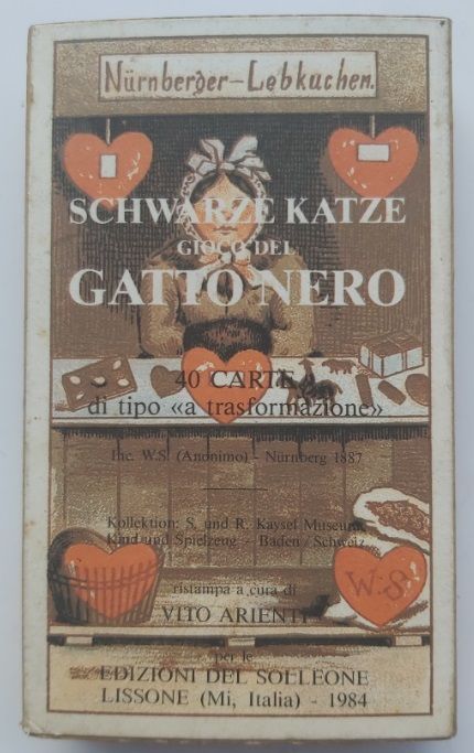Mazzo Carte Gioco Gatto Nero Schwarze Katze 1984 n° 670/800 Vito Arienti Edizioni Solleone Collezione