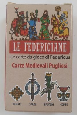 Mazzo Carte Gioco Federicus Le Federiciane Carte Medievali Pugliesi 2017