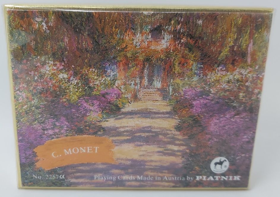 Mazzo Carte Ramino Piatnik Monet Il Viale del Giardino 2257 Bridge Rummy Canasta Vintage