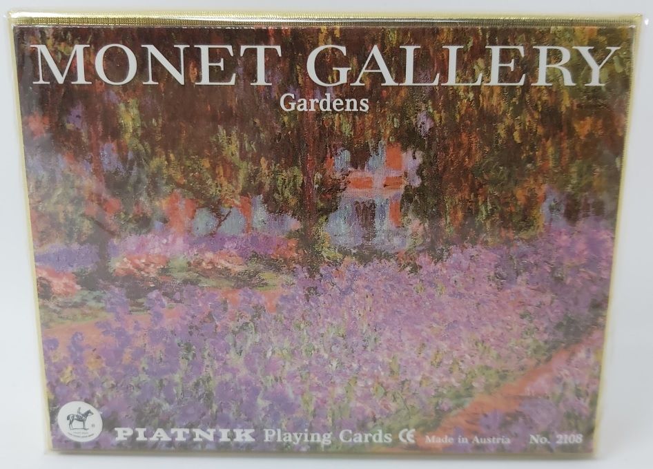 Mazzo Carte Ramino Piatnik Monet Gallery Gardens2108 Bridge Rummy Canasta Vintage
