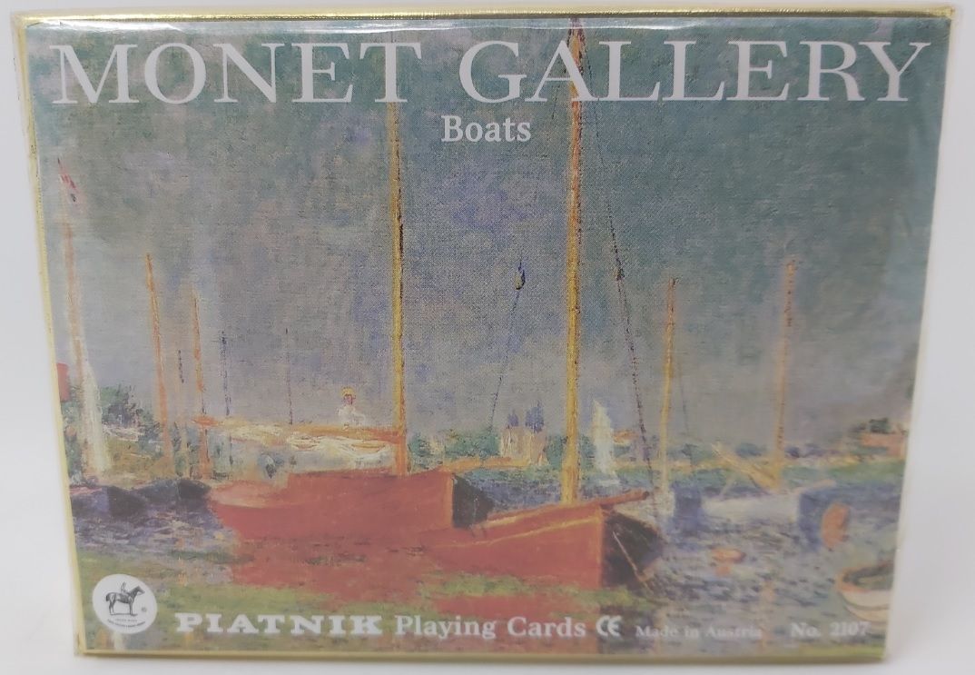 Mazzo Carte Ramino Piatnik Monet Gallery Boats 210747 Bridge Rummy Canasta
