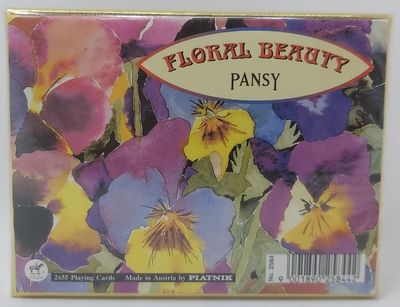 Mazzo Carte Ramino Piatnik Floral Beauty Pansy 2584 Bridge Rummy Canasta