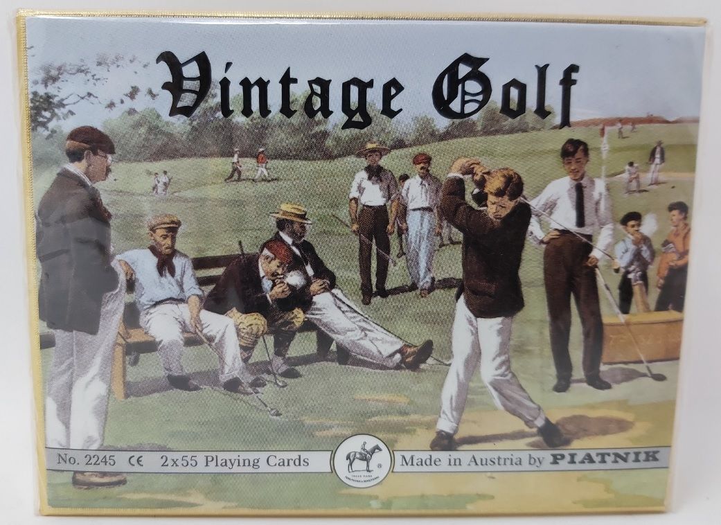 Mazzo Carte Ramino Piatnik Vintage Golf 2245 Bridge Rummy Canasta