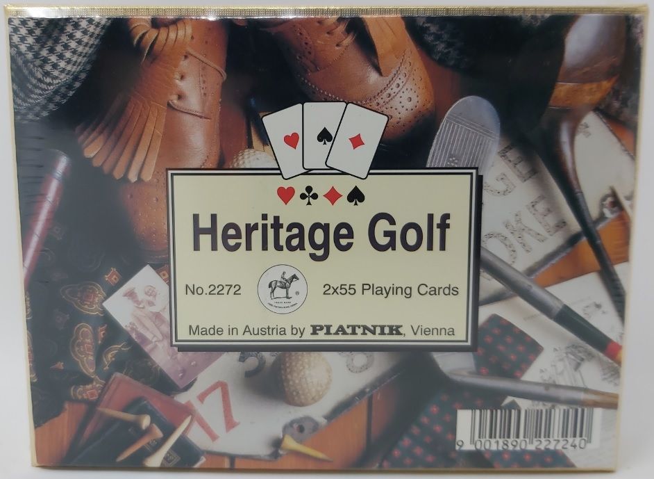 Mazzo Carte Ramino Piatnik Heritage Golf 2272 Bridge Rummy Canasta Vintage