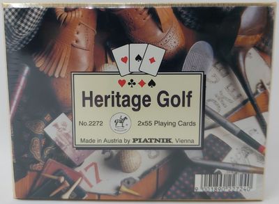 Mazzo Carte Ramino Piatnik Heritage Golf 2272 Bridge Rummy Canasta Vintage