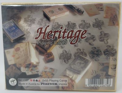 Mazzo Carte Ramino Piatnik Heritage 2267 Bridge Rummy Canasta Vintage