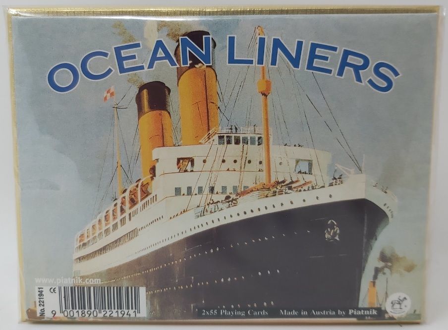 Mazzo Carte Ramino Piatnik Ocean Liners 221941 Bridge Rummy Canasta Vintage