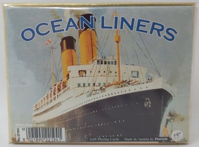 Mazzo Carte Ramino Piatnik Ocean Liners 221941 Bridge Rummy Canasta Vintage